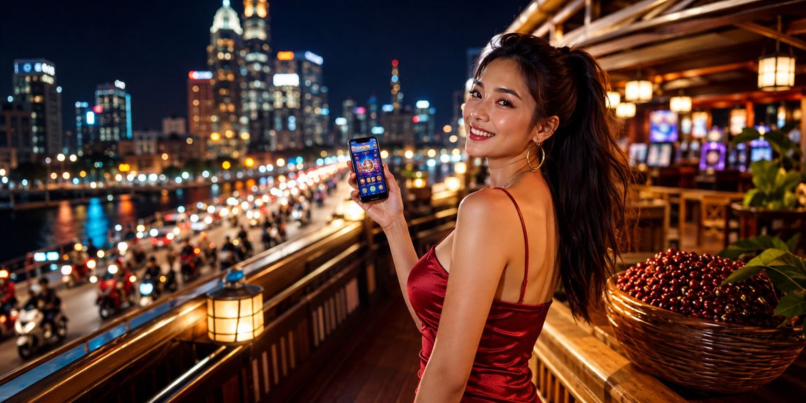 Người dùng tại Hồ Chí Minh sử dụng ứng dụng casino rr66 trên điện thoại bên ly cà phê