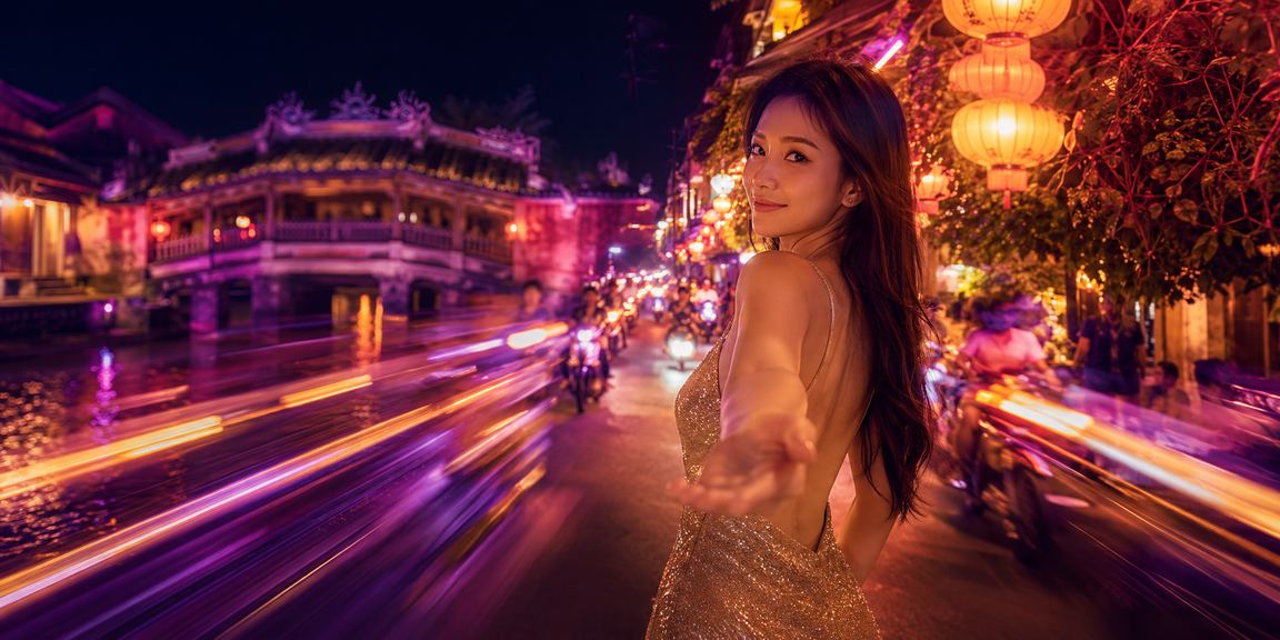 Không khí giải trí casino sôi động tại khu chợ đêm Hội An về đêm